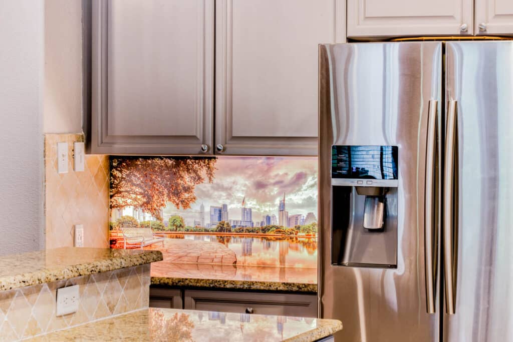 Digital Glass Backsplash