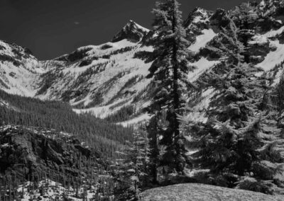 Black and White image of North Cascade National Park