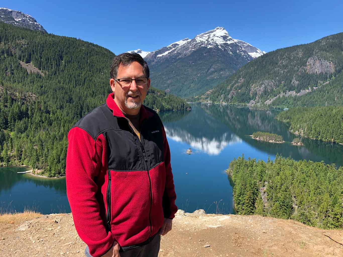 Image of Greg at Diablo Lake in Washington State North Cascades National Park